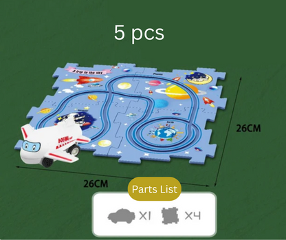 RapidRide™ Children's Educational Puzzle Track Raceway Set.