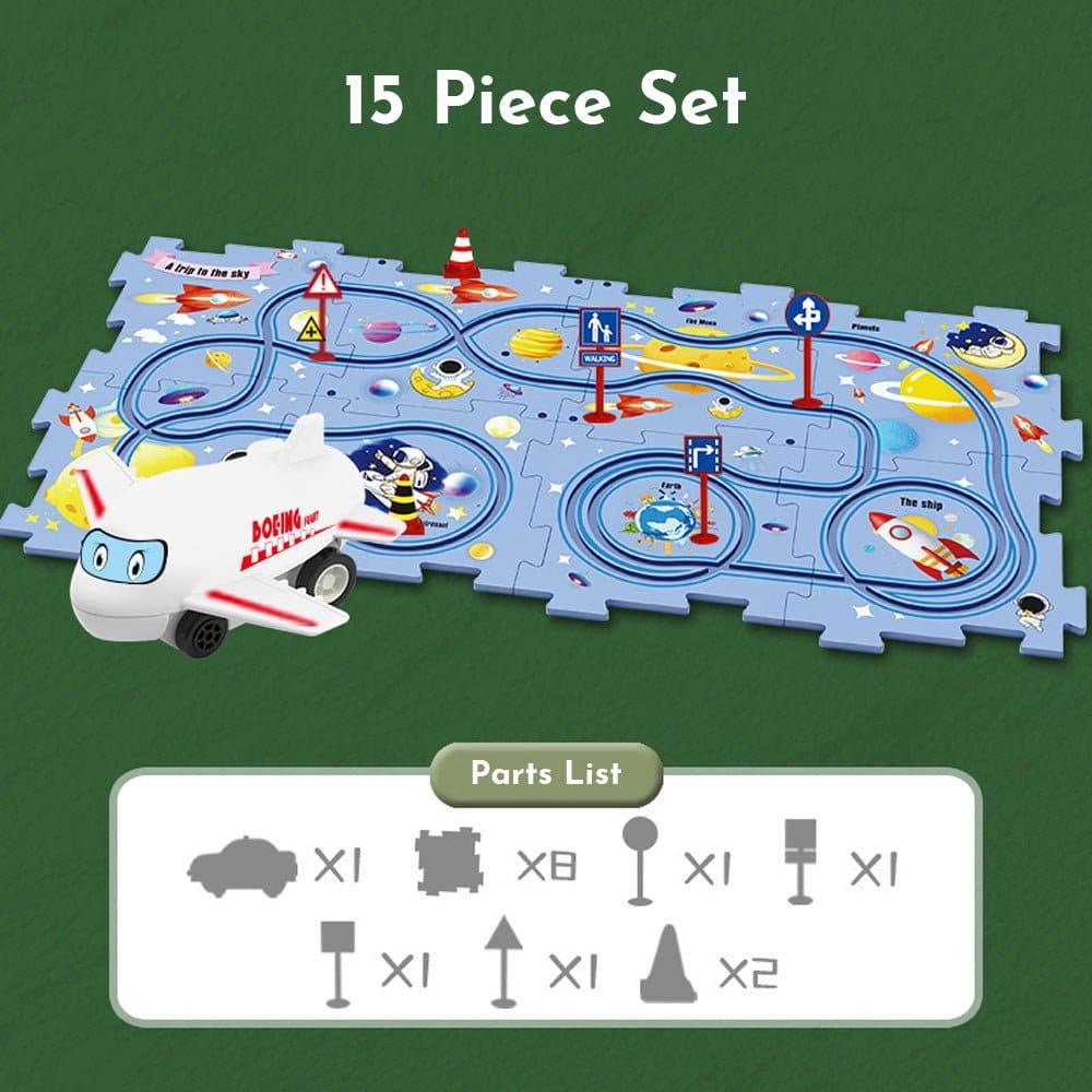 RapidRide™ Children's Educational Puzzle Track Raceway Set.