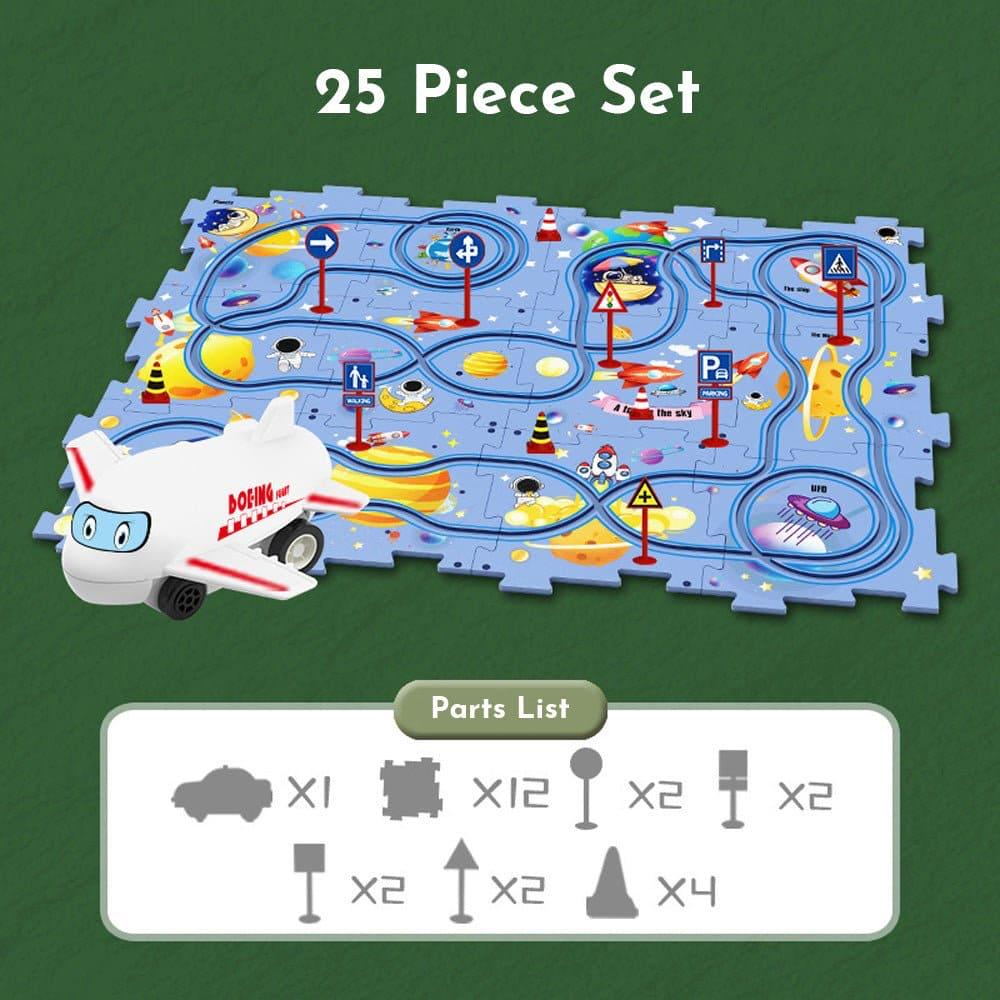 RapidRide™ Children's Educational Puzzle Track Raceway Set.