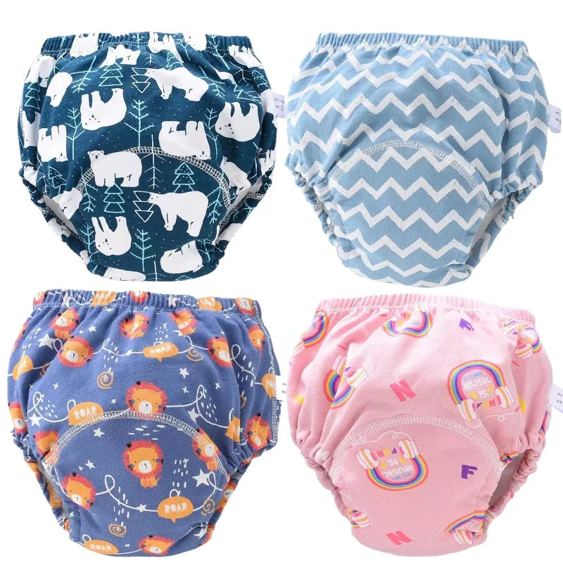 🔥50 % OFF 4pcs/Set Baby Potty Training Pants 🔥--👶 Underwear WaterProof Nappies Boys Girl