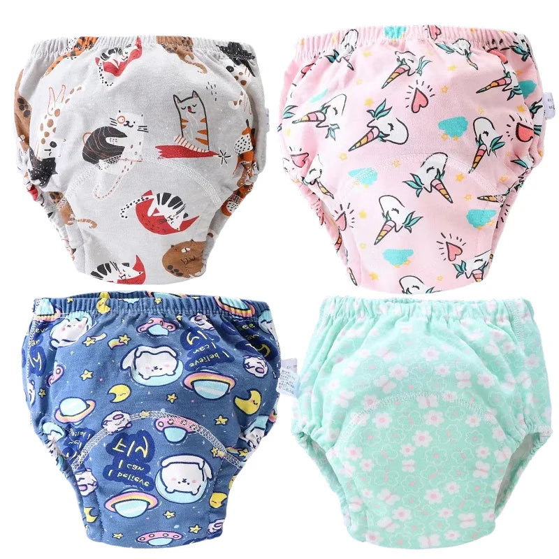 🔥50 % OFF 4pcs/Set Baby Potty Training Pants 🔥--👶 Underwear WaterProof Nappies Boys Girl