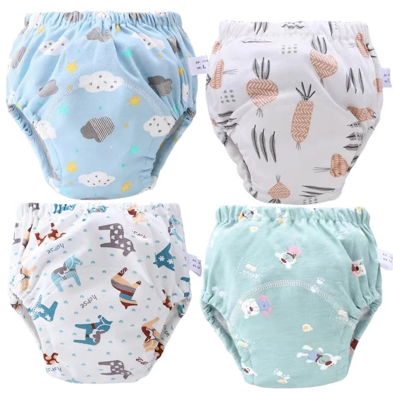 🔥50 % OFF 4pcs/Set Baby Potty Training Pants 🔥--👶 Underwear WaterProof Nappies Boys Girl