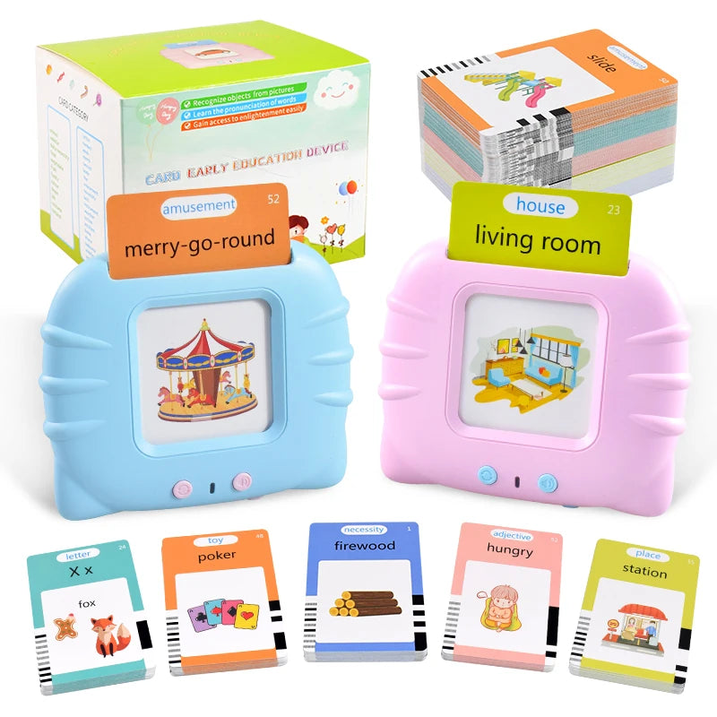 Kids Early Learning Flashcards - Audible Reading Device + 255 Cards!