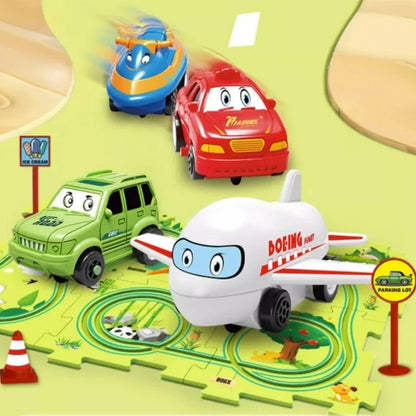 RapidRide™ Children's Educational Puzzle Track Raceway Set.