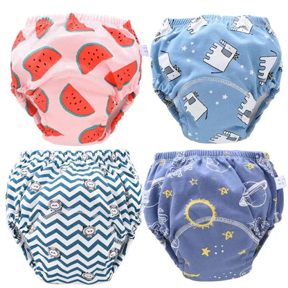 🔥50 % OFF 4pcs/Set Baby Potty Training Pants 🔥--👶 Underwear WaterProof Nappies Boys Girl