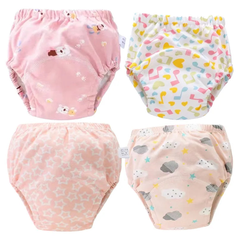 🔥50 % OFF 4pcs/Set Baby Potty Training Pants 🔥--👶 Underwear WaterProof Nappies Boys Girl