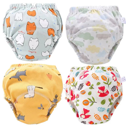 🔥50 % OFF 4pcs/Set Baby Potty Training Pants 🔥--👶 Underwear WaterProof Nappies Boys Girl