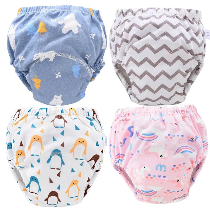 🔥50 % OFF 4pcs/Set Baby Potty Training Pants 🔥--👶 Underwear WaterProof Nappies Boys Girl