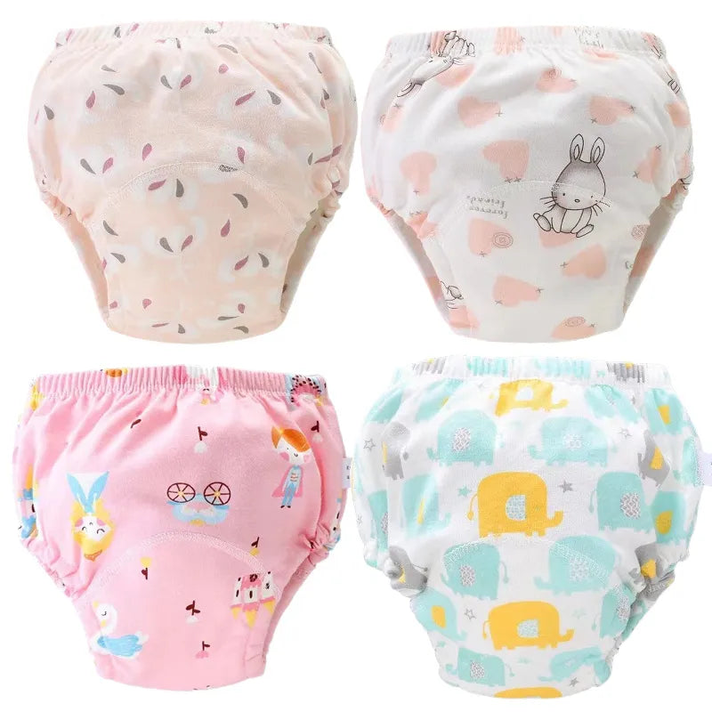 🔥50 % OFF 4pcs/Set Baby Potty Training Pants 🔥--👶 Underwear WaterProof Nappies Boys Girl