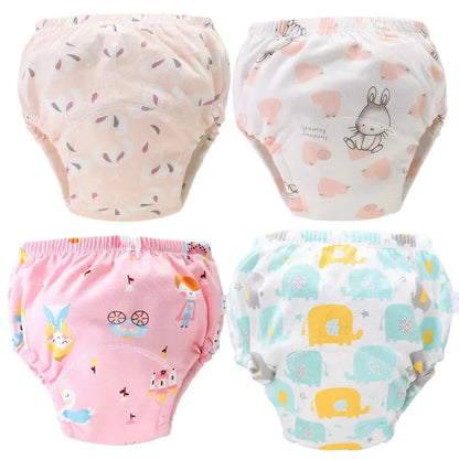 🔥50 % OFF 4pcs/Set Baby Potty Training Pants 🔥--👶 Underwear WaterProof Nappies Boys Girl