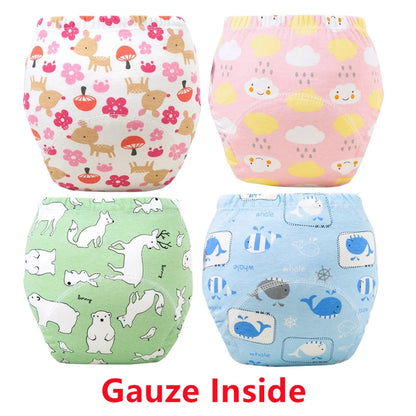 🔥50 % OFF 4pcs/Set Baby Potty Training Pants 🔥--👶 Underwear WaterProof Nappies Boys Girl