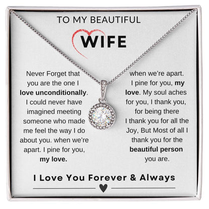 My Wife, Gift From Husband, Love, Emotional Feeling, To My Beautiful Wife. Wife Necklace, Eternal Hope Necklace