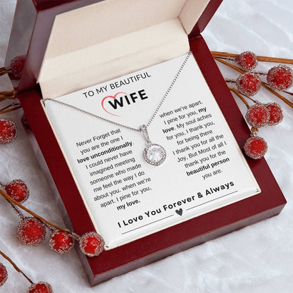 My Wife, Gift From Husband, Love, Emotional Feeling, To My Beautiful Wife. Wife Necklace, Eternal Hope Necklace