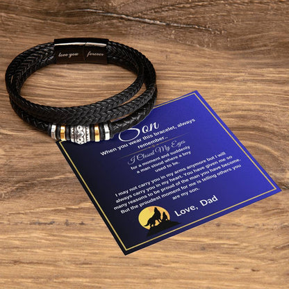 To My Son - Love You Forever Bracelet - Gift For Son From Dad - Healing Bracelet - Birthday Gift - Christmas Gift