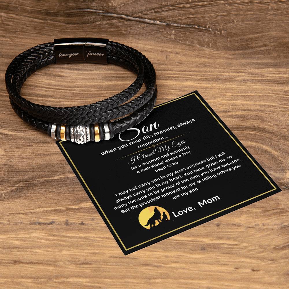 To My Son - Love You Forever Bracelet - Gift For Son From Mom - Healing Bracelet - Birthday Gift - Christmas Gift