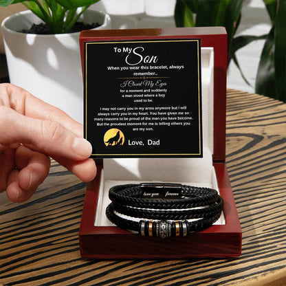 To My Son - Love You Forever Bracelet - Gift For Son From Dad - Healing Bracelet - Birthday Gift - Christmas Gift