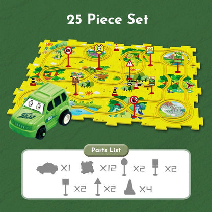 VelocityVoyage™ Children's Educational Puzzle Track Raceway Set.